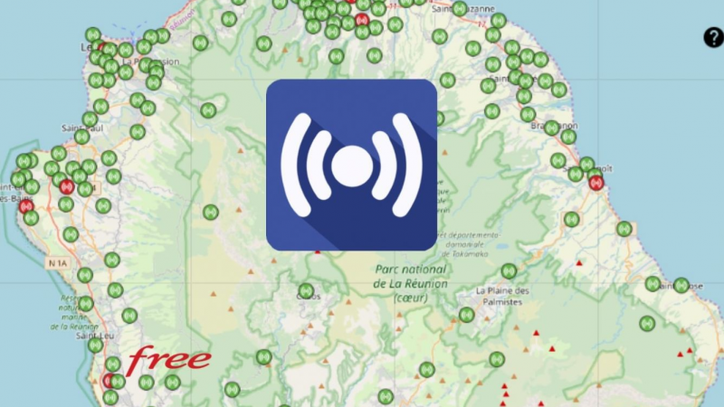 Découvrez la répartition des antennes mobiles Free 3G/4G sur Le Tampon