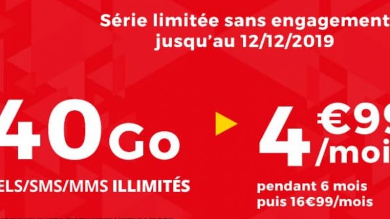Auchan Telecom propose une nouvelle promo sur son forfait 40Go pour 4.99€ par mois