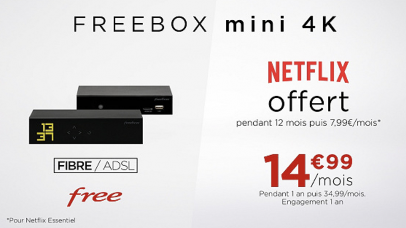 Free prolonge son offre spéciale avec Freebox Mini 4K et Netflix offert
