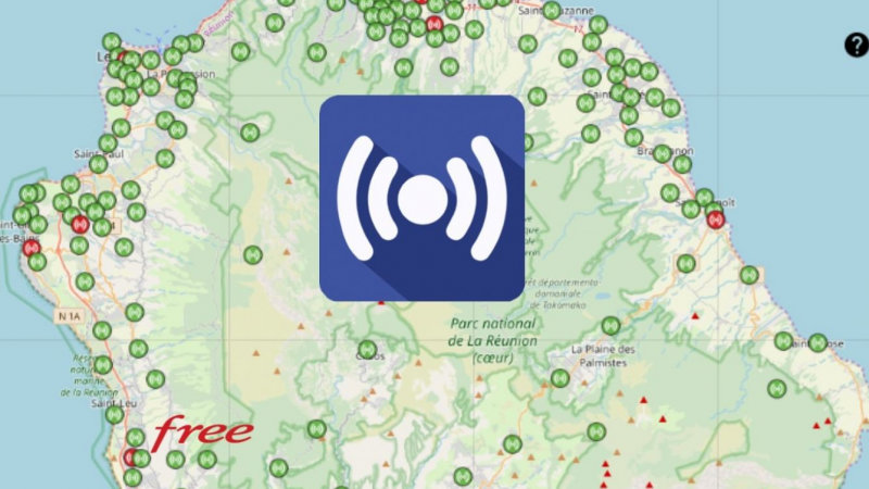 Découvrez la répartition des antennes Free Réunion 3G/4G sur la commune du Port