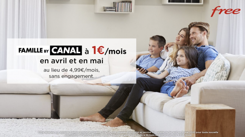 Abonnés Freebox Mini 4K, One et Crystal : le pack Famille by Canal et ses 52 chaînes à seulement 1€ pendant  deux mois