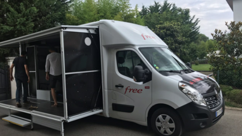 Free détaille le parcours de son “camion fibre” cette semaine, pour présenter ses offres FTTH