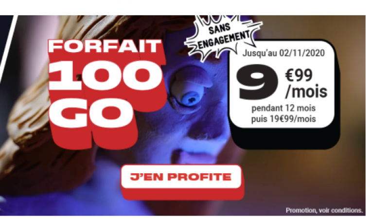 NRJ Mobile propose un forfait 100 Go à 9,99€… pendant 12 mois