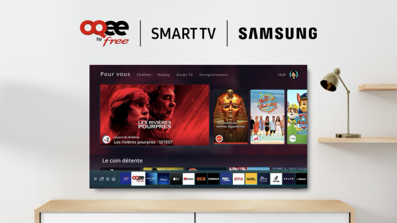 Free annonce le lancement de son application TV Oqee sur les Smart TV Samsung  pour certains abonnés Freebox