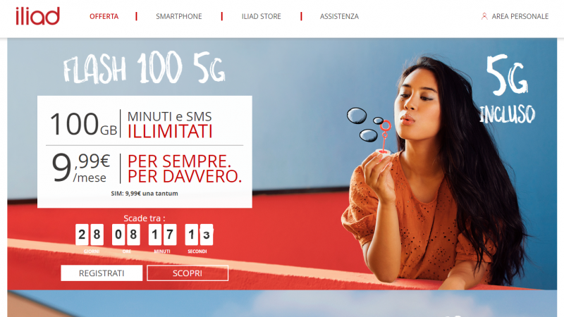 Iliad lance un forfait 5G “sensationnel” en Italie, à rendre jaloux les abonnés Free Mobile