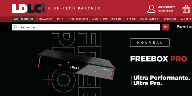 L’offre Freebox Pro désormais commercialisée chez le numéro 1 du high-tech LDLC