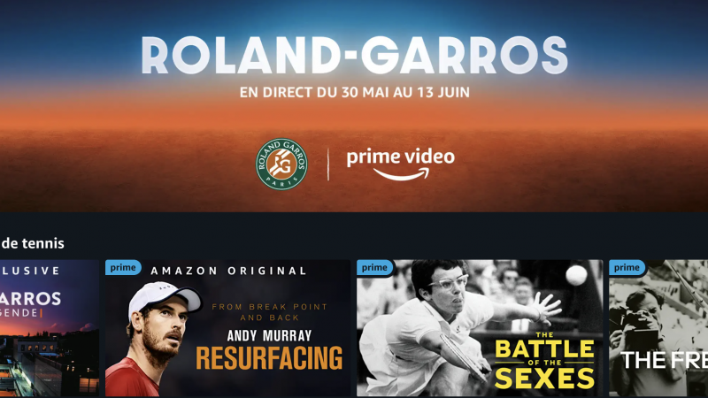 Freebox : Roland Garros débarque le 30 mai sur Prime Video avec des exclusivités