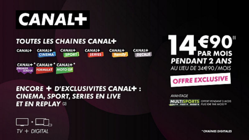 Canal+ lance une nouvelle vente privée “exclusive” incluant toutes ses chaînes TV, disponible sur toutes les box
