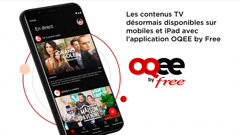 Free lance officiellement son application Oqee sur iOS mais aussi sur Android