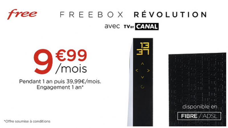 Free : c’est parti pour l’offre Freebox Révolution avec TV by Canal à prix mini