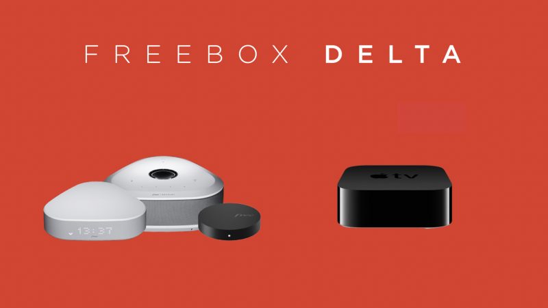 Illustation de Freebox Delta + Apple TV 4K