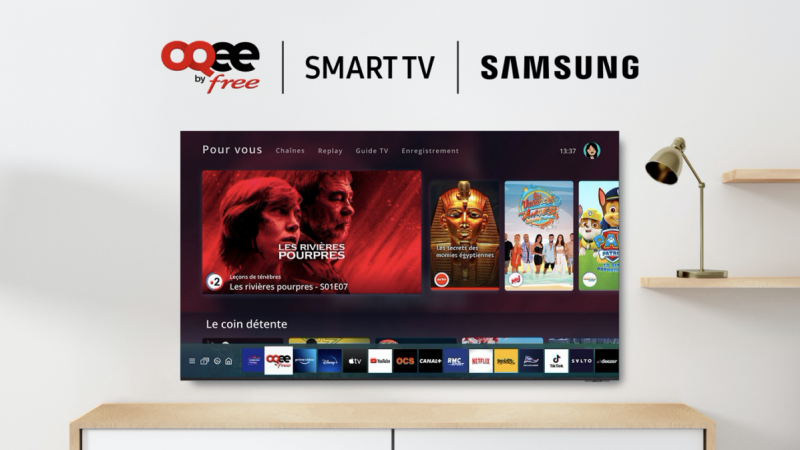 Les abonnés Freebox Révolution, mini 4K, One et Crystal peuvent désormais accéder gratuitement à Oqee sur les Smart TV Samsung