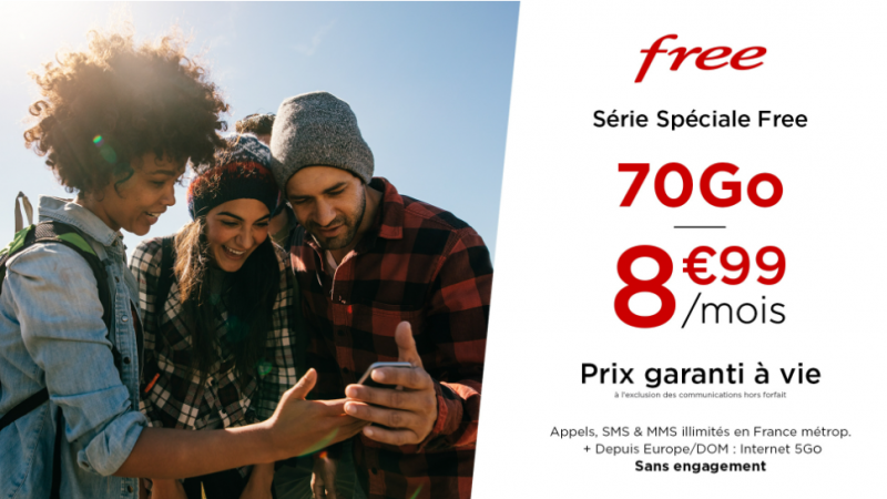 Plus que quelques heures pour l’offre spéciale Free Mobile : le forait 70Go à petit prix et valable à vie sera stoppé demain