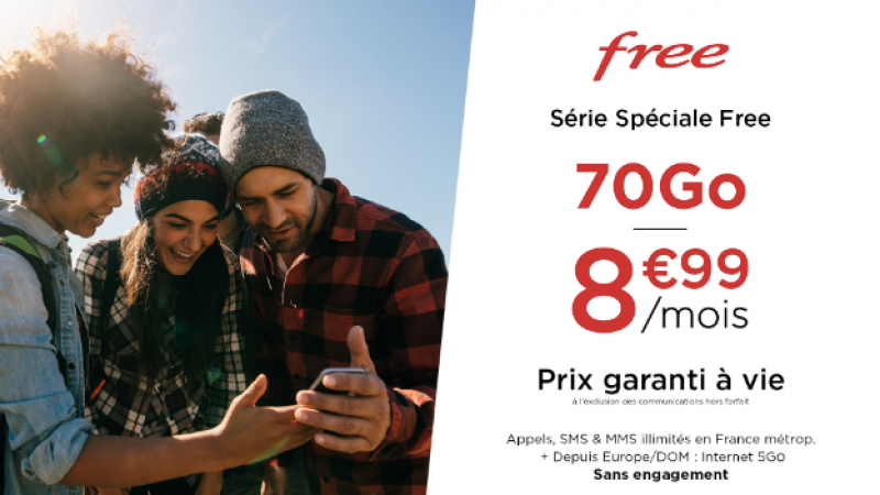 Free lance sa nouvelle vente privée, avec un forfait mobile à 8,99€/mois valable à vie