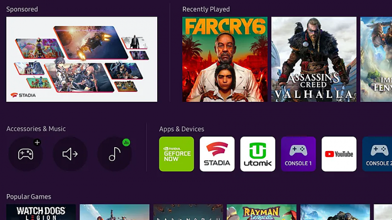 Les services Cloud gaming de Google et Nvidia sont désormais inclus dans les TV Samsung