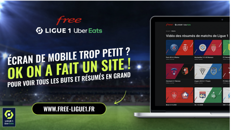 Free Ligue 1 lance son site internet, l’accès aux résumés et aux buts de 100% des matchs est gratuit