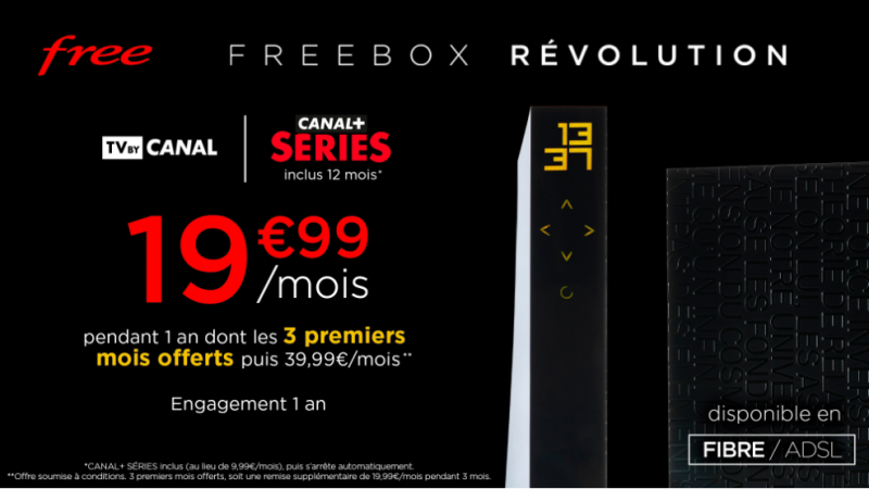 Free dévoile sa nouvelle offre promo avec 3 mois offerts sur la Freebox Révolution avec TV by Canal et d’autres avantages