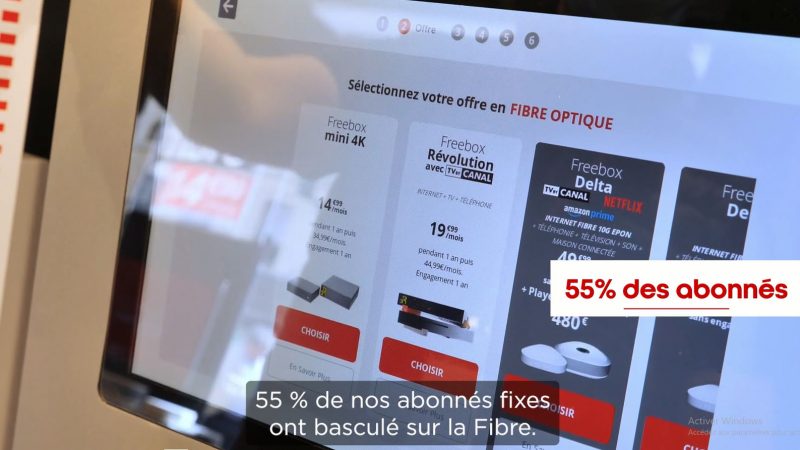55% des abonnés Freebox sont désormais connectés en fibre