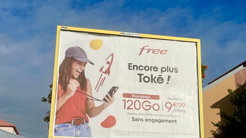 Free lance une campagne de pub pour son forfait survitaminé à La Réunion