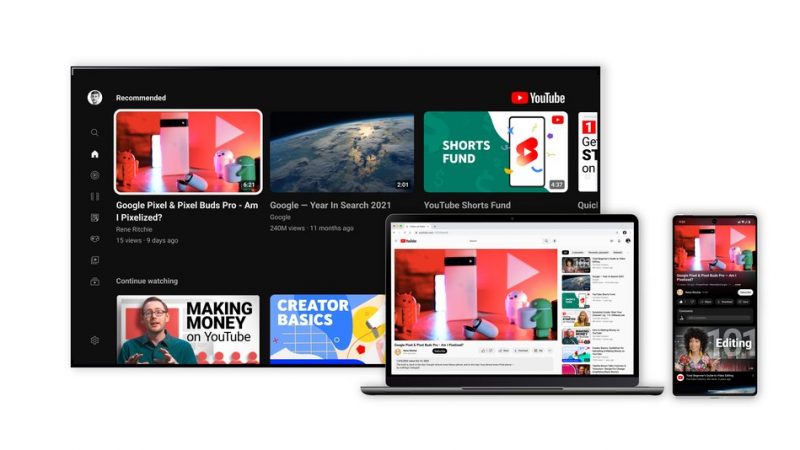 YouTube se modernise et propose de nouvelles fonctionnalités sur PC, smartphone et TV