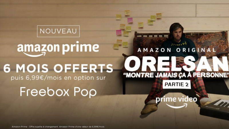 Free officialise son offre “Amazon Prime 6 mois offerts” à tous les nouveaux et actuels abonnés Freebox Pop