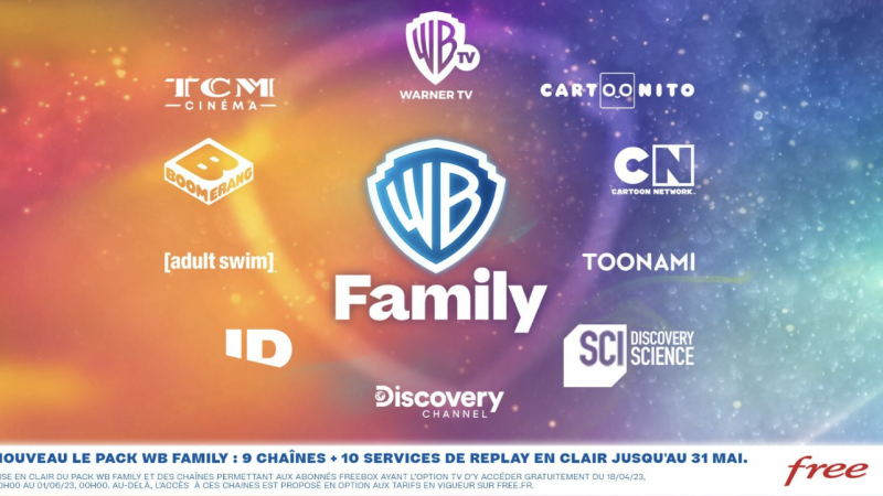 Free annonce la mise en clair sur les Freebox de l’intégralité du nouveau “WB Family Pack”, et même de ses 10 replays