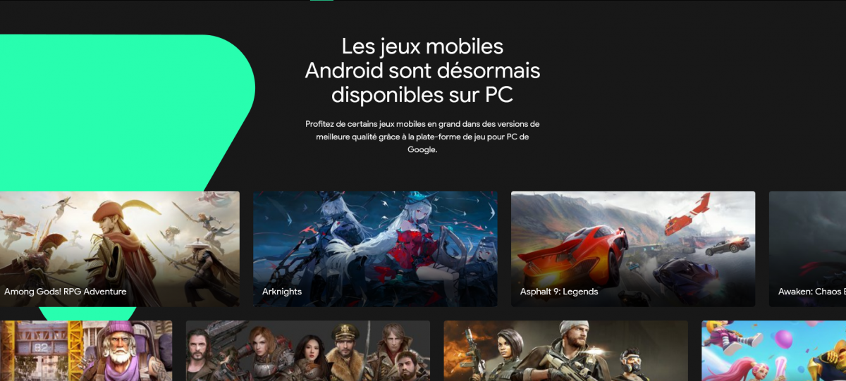 Google permet le lancement des jeux Android sur PC en France