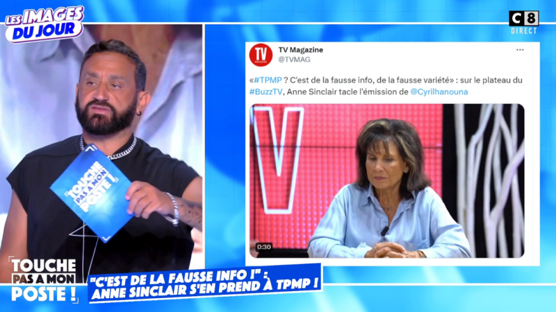 Anne Sinclair exprime son profond désaccord envers Cyril Hanouna lorsqu’elle déclare : “Je ressens une aversion totale à votre égard !”, il répond en direct sur C8