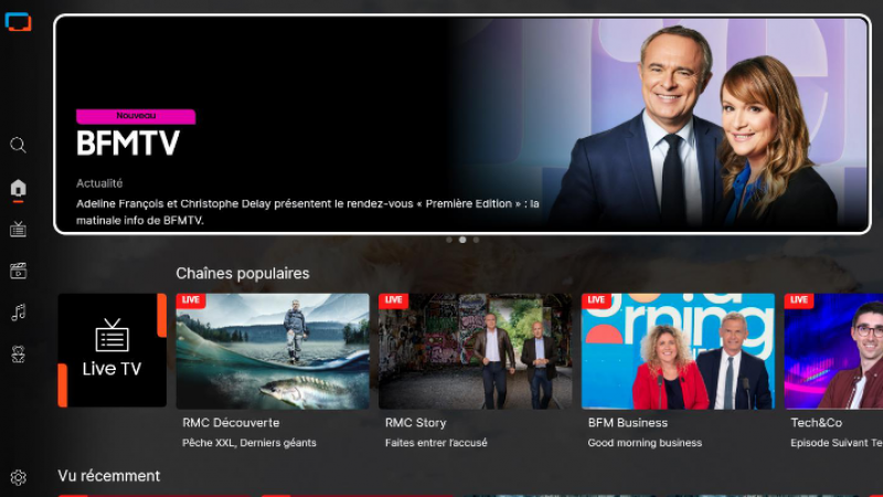 BFM et RMC, premières chaînes TNT à s’installer sur une plateforme de streaming gratuite