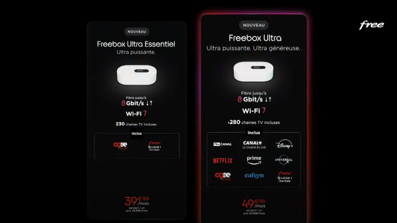 C’est parti, les offres Freebox Ultra et Ultra Essentiel sont disponibles à la commande chez Free
