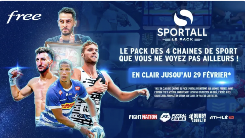 Free lance 4 nouvelles chaînes de sport et les offre en février à tous ses abonnés Freebox