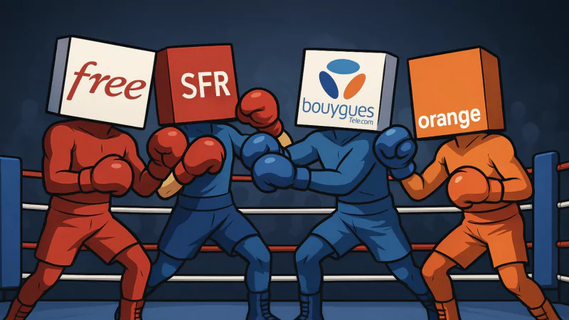 Bouygues Telecom devient pour la première fois numéro 1 de l’internet mobile en France, SFR second, Free dernier