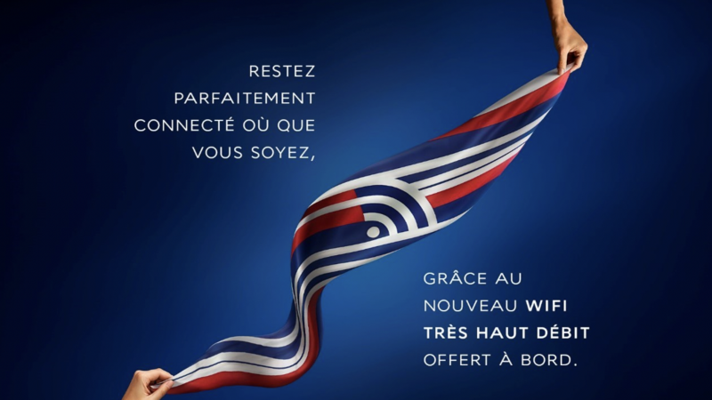 Le WiFi très haut débit gratuit pour tous désormais disponible à bord des vols Air France