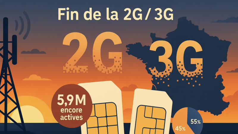 Fin de la 2G et 3G : il reste encore 5,9 millions de cartes SIM actives, l’Arcep lance un suivi très précis