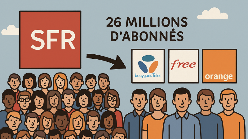 En cas de vente rapide de SFR, il faudra près de 4 ans pour migrer ses 26 millions d’abonnés vers Bouygues, Free et Orange