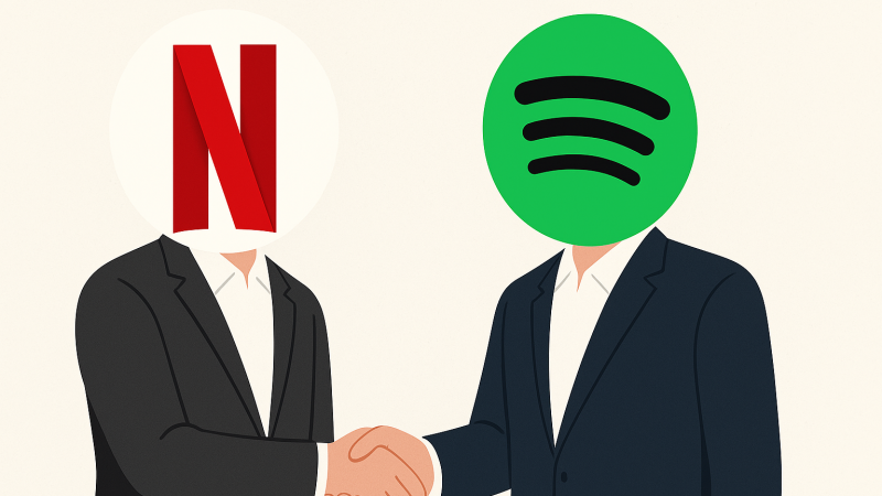 Netflix signe un partenariat inédit avec Spotify pour proposer de nouveaux types de contenus