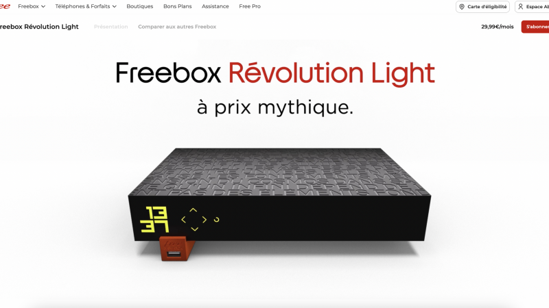 Free supprime la promotion sur sa Freebox Révolution Light, retour au tarif historique