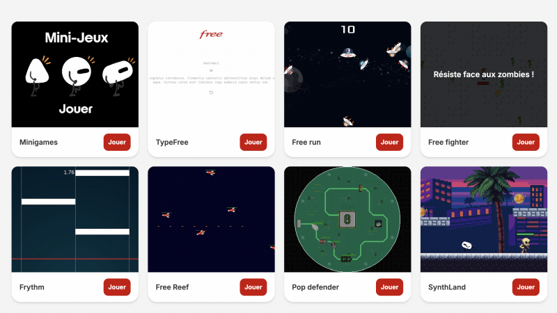 Le saviez-vous : Free propose gratuitement ses propres jeux vidéo en ligne, dont un pour protéger la Freebox des bugs