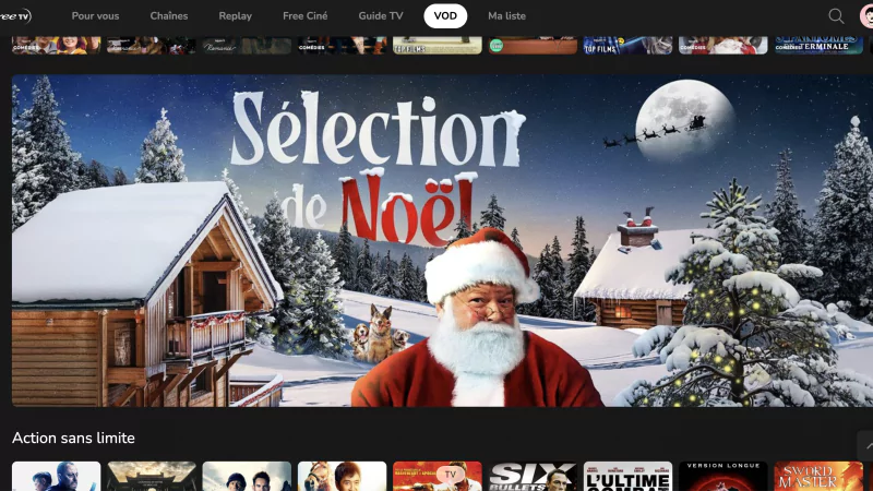 Free Ciné s’enrichit de nombreux films et d’une section spéciale Noël, c’est gratuit pour tout le monde