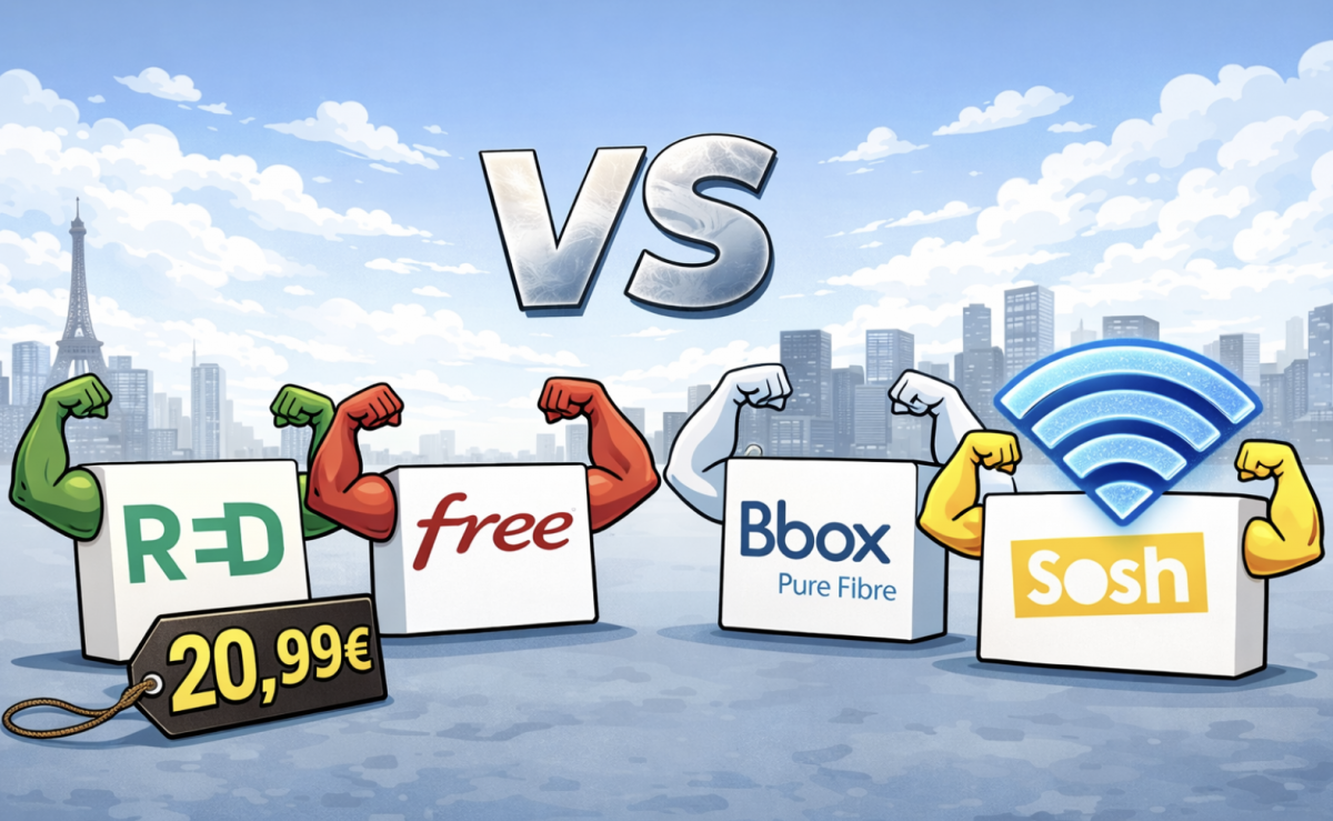 Fibre à prix mini : Free, Sosh, B&YOU et Red by SFR, qui gagne vraiment la bataille des box internet sans TV ?