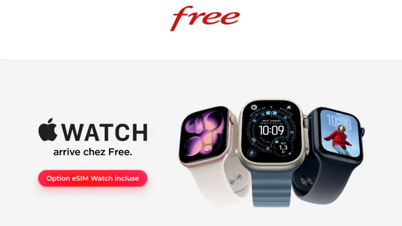 Free Mobile lance l’eSIM sur Apple Watch et crée la surprise, l’option est incluse pour ses abonnés a contrario de ses rivaux