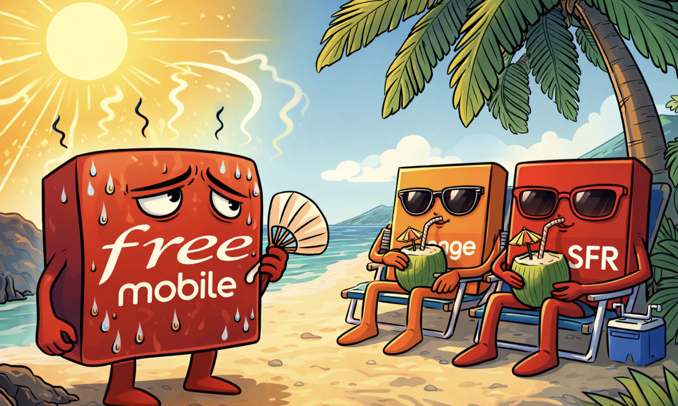 Le réseau de Free Mobile progresse mais reste le moins performant à La Réunion, Orange et SFR font la course en tête