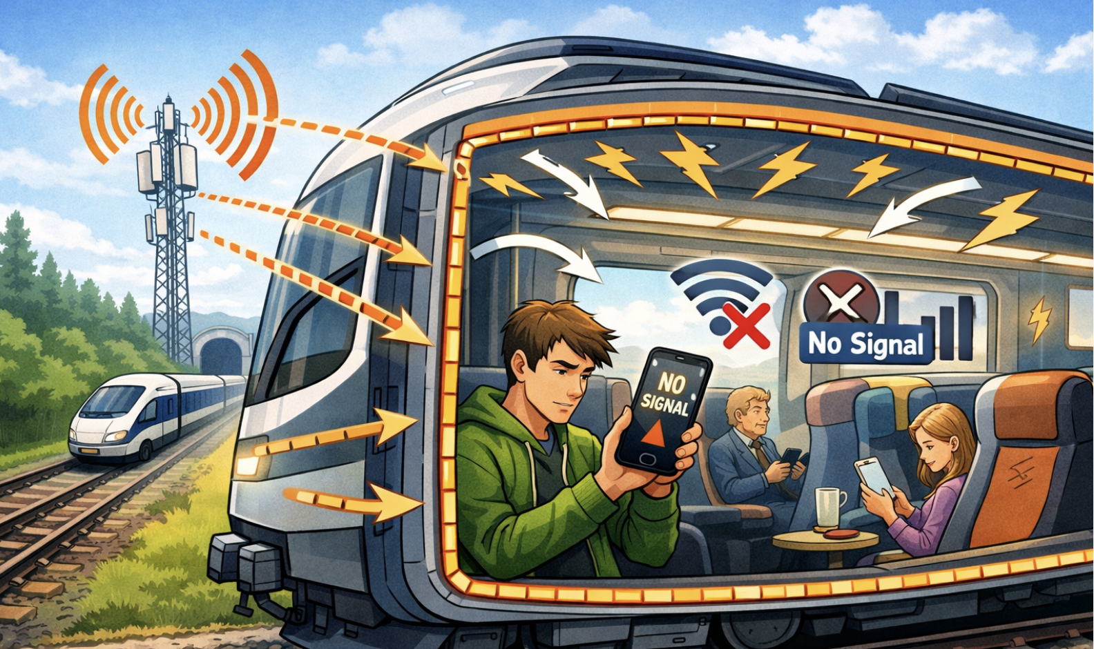 Ce n’est pas (que) la faute des opérateurs, un problème technique invisible et peu connu plombe la connexion dans les trains