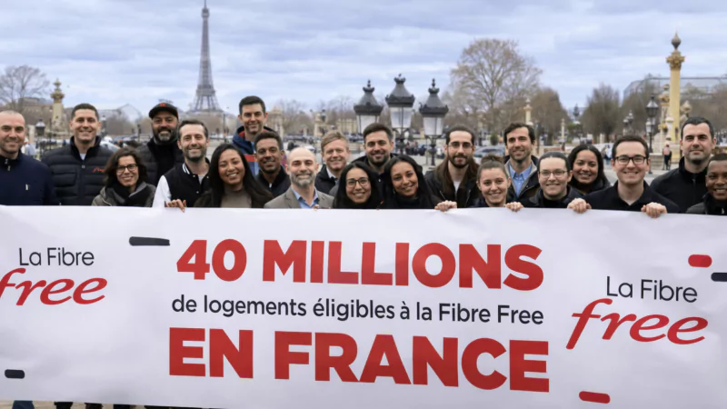 Free annonce franchir le cap des 40 millions de prises fibre, 90% de la population peut accéder à une connexion Freebox jusqu’à 8 Gbit/s