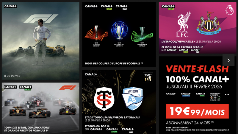 Canal+ lance une nouvelle offre très attractive incluant toutes ses chaînes et 100% des coupes d’Europe de football en exclusivité