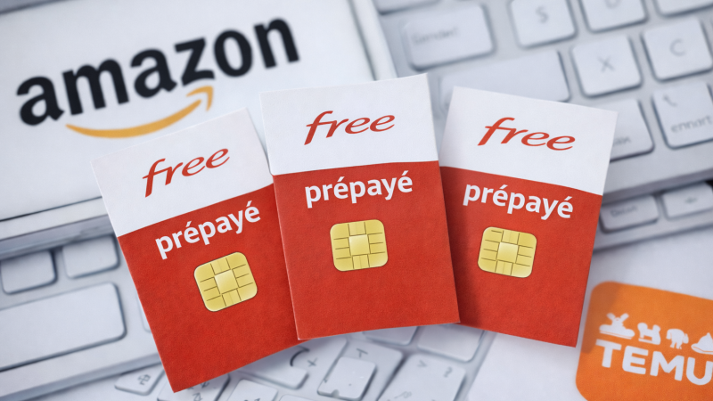 Des cartes SIM de Free Prépayé se retrouvent sur Temu et Amazon