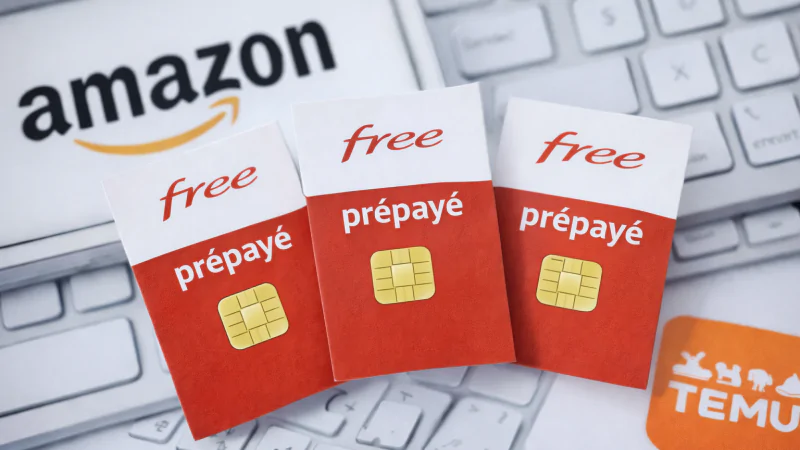 Des cartes SIM de Free Prépayé se retrouvent sur Temu et Amazon