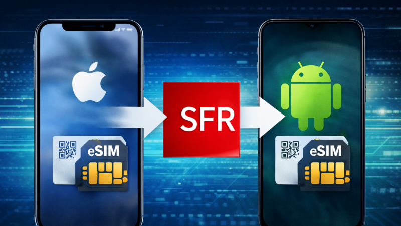Le transfert d’eSIM d’iPhone vers Android est désormais possible, mais seulement chez SFR pour le moment