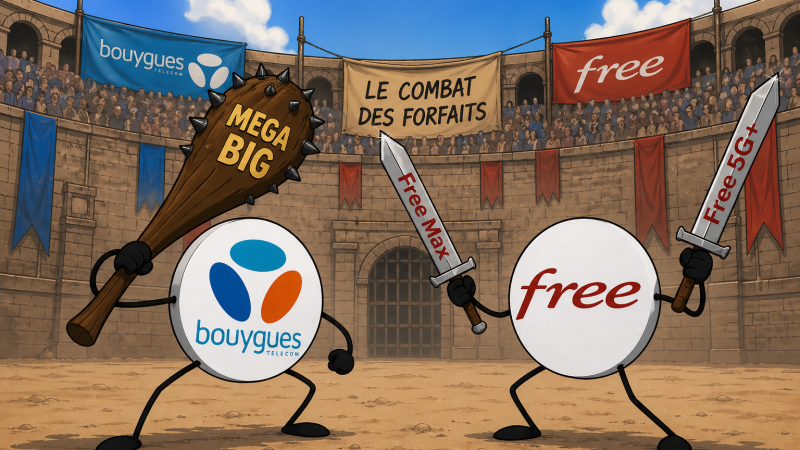 Choc des titans : entre Free Max, Mega Big de Bouygues Telecom, et le forfait Free 5G+, qui l’emporte ?