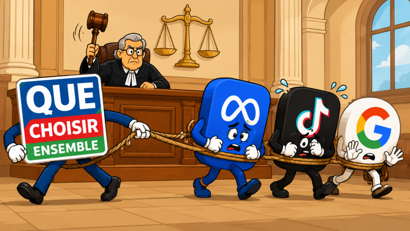 Trop d’arnaques sur le web, Que Choisir porte plainte contre Facebook, Insta, Google et Tiktok